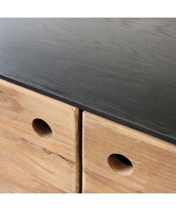 Cosma Mobile Soggiorno in Legno Marrone 100x40x131 cm Anselm