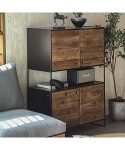 Cosma Mobile Soggiorno in Legno Marrone 100x40x131 cm Anselm
