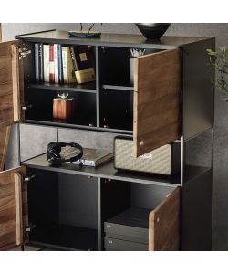 Cosma Mobile Soggiorno in Legno Marrone 100x40x131 cm Anselm