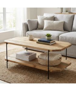 Cosma Tavolino Arnold in Legno di Pino Marrone 120x61x43 cm