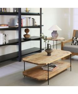 Cosma Tavolino Arnold in Legno di Pino Marrone 120x61x43 cm