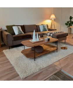 Cosma Tavolino Arnold in Legno di Pino Marrone 120x61x43 cm