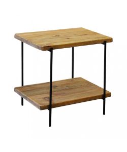 Cosma Tavolino Basso Marrone in Legno di Pino Rettangolare 50x42 cm