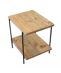 Cosma Tavolino Basso Marrone in Legno di Pino Rettangolare 50x42 cm
