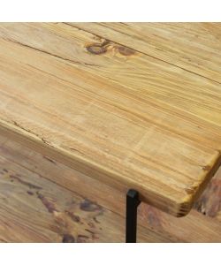Cosma Tavolino Basso Marrone in Legno di Pino Rettangolare 50x42 cm