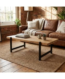 Cosma Tavolino Beaumont in Legno di Pino Marrone 135x74,5x40 h