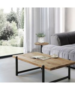 Cosma Tavolino Beaumont in Legno di Pino Marrone 135x74,5x40 h