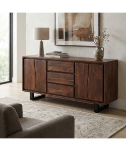 Cosma Mobile Brennan Credenza Ingresso Legno Acacia Marrone 180x45x80