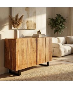 Cosma Mobile Caesar in Acacia e Metallo 150x45x90 cm Marrone