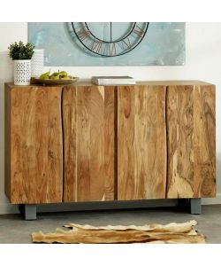 Cosma Mobile Caesar in Acacia e Metallo 150x45x90 cm Marrone