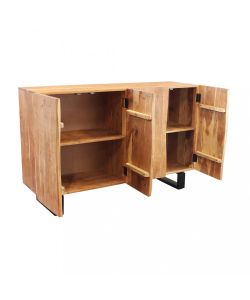 Cosma Mobile Caesar in Acacia e Metallo 150x45x90 cm Marrone