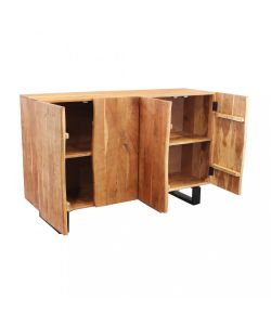 Cosma Mobile Caesar in Acacia e Metallo 150x45x90 cm Marrone