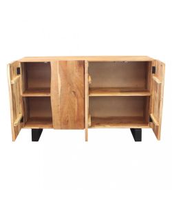 Cosma Mobile Caesar in Acacia e Metallo 150x45x90 cm Marrone