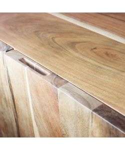 Cosma Mobile Caesar in Acacia e Metallo 150x45x90 cm Marrone