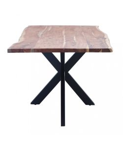 Cosma Tavolo da Pranzo 180x90 cm in Metallo e Legno Marrone Moderno