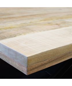 Cosma Tavolo da Pranzo Rettangolare 200x100 cm Nero in Mango e Metallo