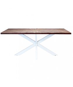 Cosma Tavolo DANNIE 180 x 90 cm Bianco in Acacia e Metallo