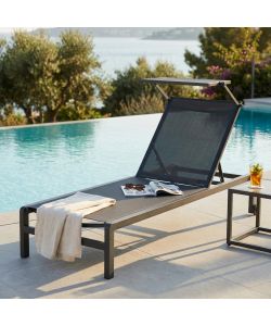 Cosma Lettino Prendisole Antracite 195x78x32cm Struttura Alluminio