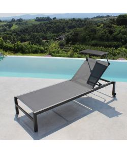 Cosma Lettino Prendisole Antracite 195x78x32cm Struttura Alluminio