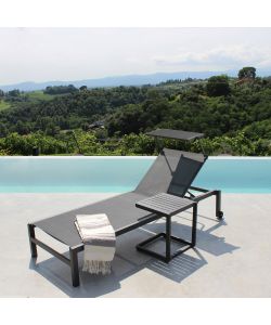 Cosma Lettino Prendisole Antracite 195x78x32cm Struttura Alluminio