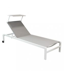 Cosma Lettino Madison Prendisole Bianco 195x78 cm con Tettuccio