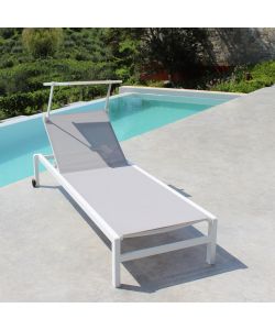 Cosma Lettino Madison Prendisole Bianco 195x78 cm con Tettuccio