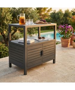 Cosma Mobiletto Multiuso Antracite 90x55x90 cm in Alluminio