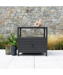 Cosma Mobiletto Multiuso Antracite 90x55x90 cm in Alluminio