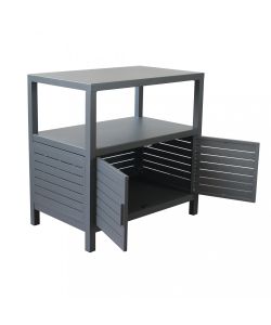Cosma Mobiletto Multiuso Antracite 90x55x90 cm in Alluminio
