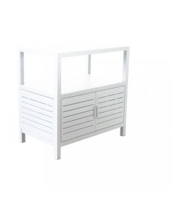 Cosma Mobiletto da Esterno Bianco 90x55x90 cm in Alluminio Rettangolare