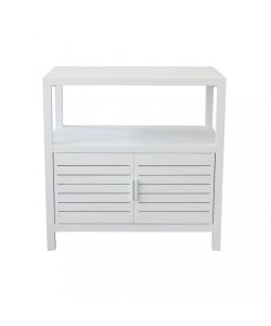 Cosma Mobiletto da Esterno Bianco 90x55x90 cm in Alluminio Rettangolare