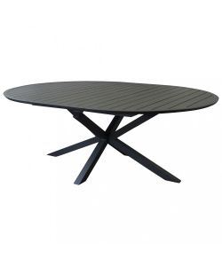 Cosma Tavolo Rotondo Allungabile 150/204 cm Antracite da Giardino