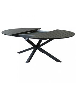 Cosma Tavolo Rotondo Allungabile 150/204 cm Antracite da Giardino