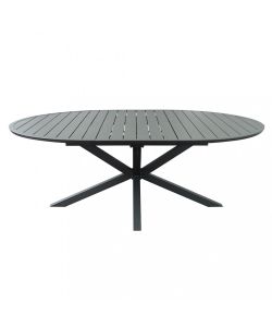 Cosma Tavolo Rotondo Allungabile 150/204 cm Antracite da Giardino