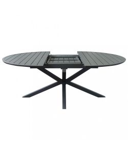Cosma Tavolo Rotondo Allungabile 150/204 cm Antracite da Giardino