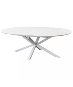 Cosma Tavolo Rotondo Camelot Allungabile 150/200 cm Bianco Alluminio