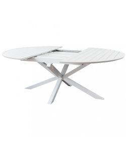 Cosma Tavolo Rotondo Camelot Allungabile 150/200 cm Bianco Alluminio