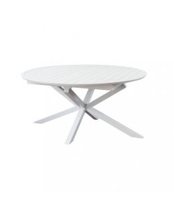 Cosma Tavolo Rotondo Camelot Allungabile 150/200 cm Bianco Alluminio