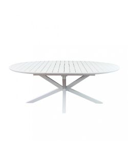 Cosma Tavolo Rotondo Camelot Allungabile 150/200 cm Bianco Alluminio