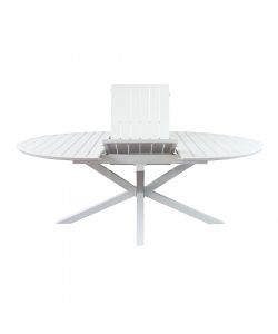 Cosma Tavolo Rotondo Camelot Allungabile 150/200 cm Bianco Alluminio