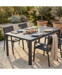 Cosma Tavolo Estensibile 100/150 x 150 cm Antracite Alluminio