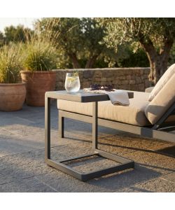 Cosma Tavolino da Giardino Quadrato 40x40x45 cm Antracite in Alluminio
