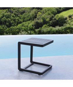 Cosma Tavolino da Giardino Quadrato 40x40x45 cm Antracite in Alluminio