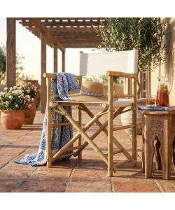 Cosma Regista Mojito Bianco in Bamboo 60x44x88 cm Pieghevole