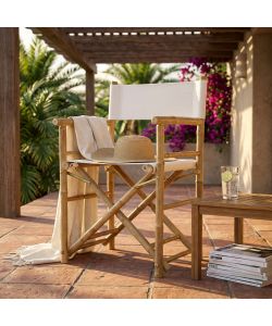 Cosma Regista Mojito Bianco in Bamboo 60x44x88 cm Pieghevole