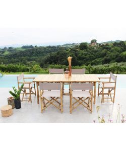 Cosma Sedia Regista in Bamboo Marrone 58x44x88 cm Design Rettangolare