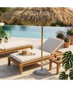 Cosma Ombrellone da Giardino Tondo 250 cm Marrone in Bamboo