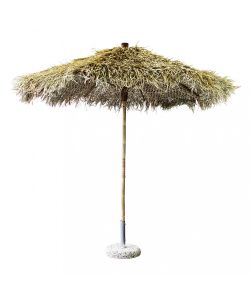 Cosma Ombrellone da Giardino Tondo 250 cm Marrone in Bamboo