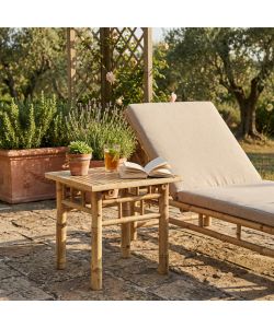 Cosma Tavolo da Giardino Quadrato in Legno Naturale Marrone 45x45 cm