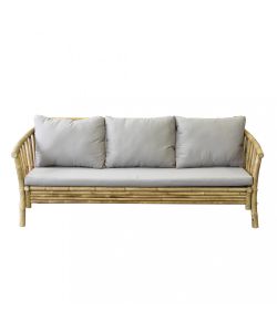 Cosma Divano Bronx in Bamboo 190x74x80 cm Marrone con Cuscino